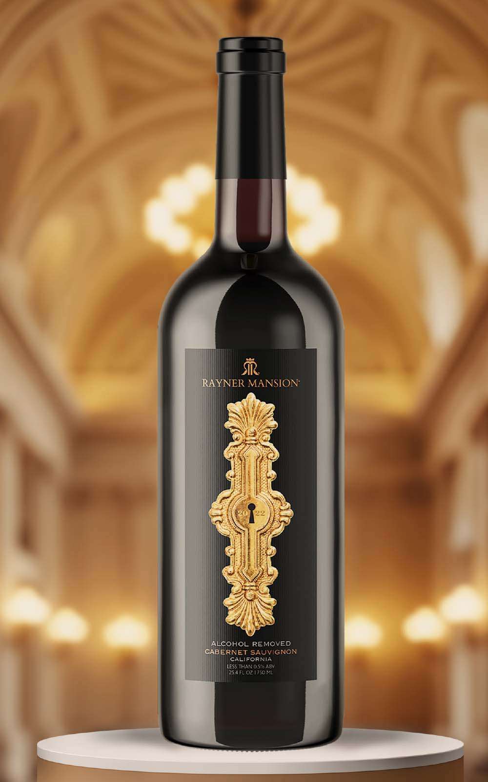 Rayner-Mansion-wine-label-design-by-Sara-Nelson-Design Rayner Mansion non-alcoholic wine label design